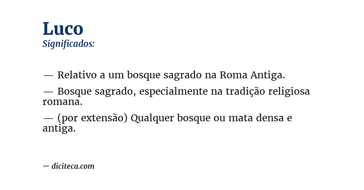 Significado de luco