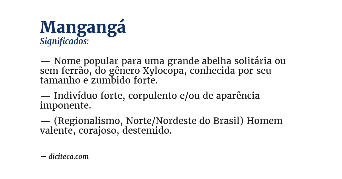 Significado de mangangá