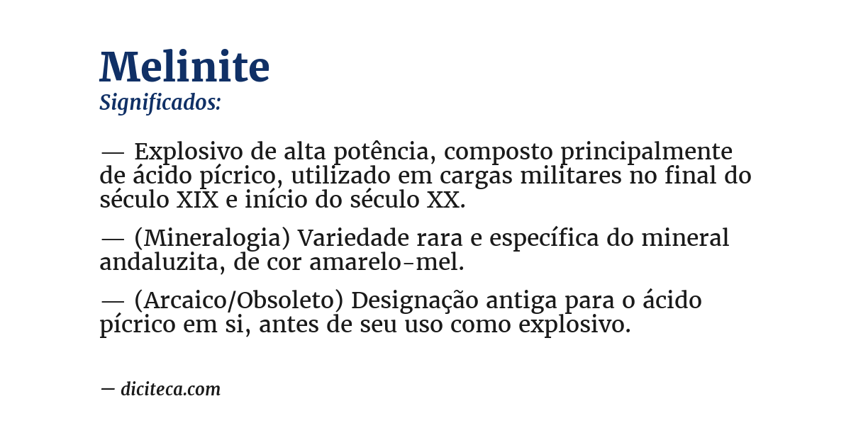 Significado de melinite