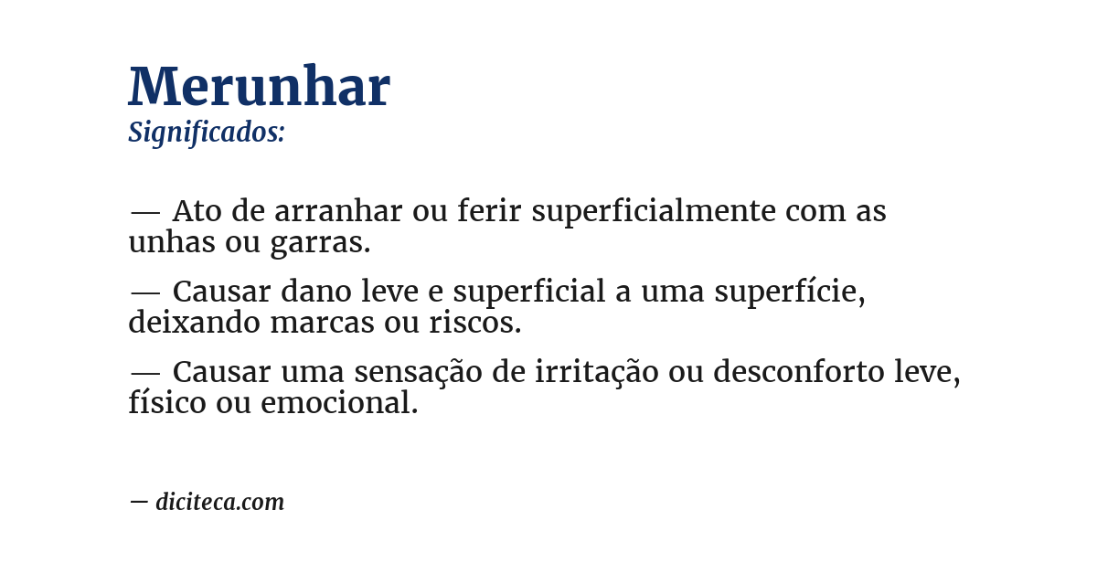 Significado de merunhar
