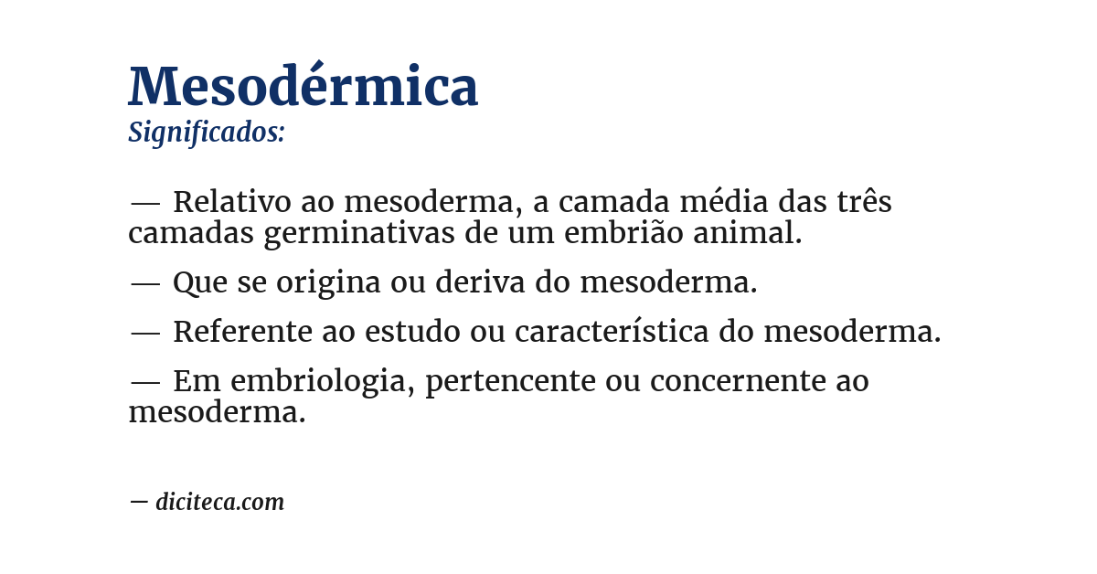 Significado de mesodérmica