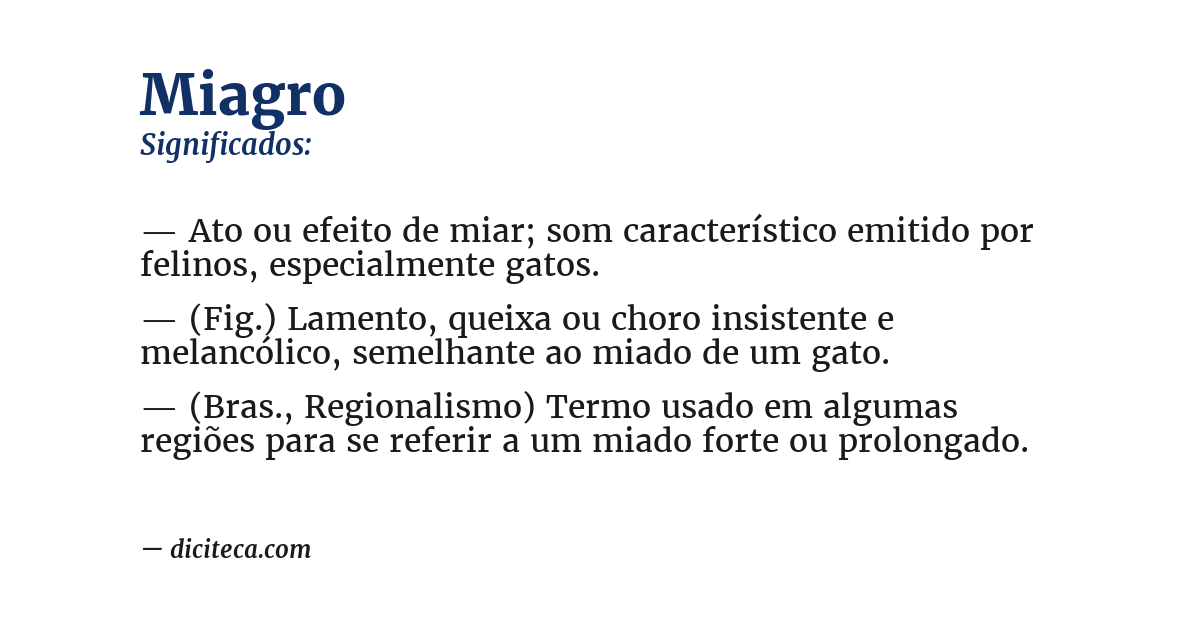 Significado de miagro
