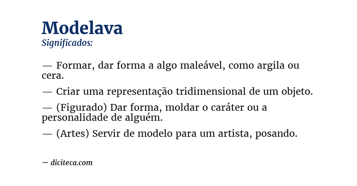 Significado de modelava