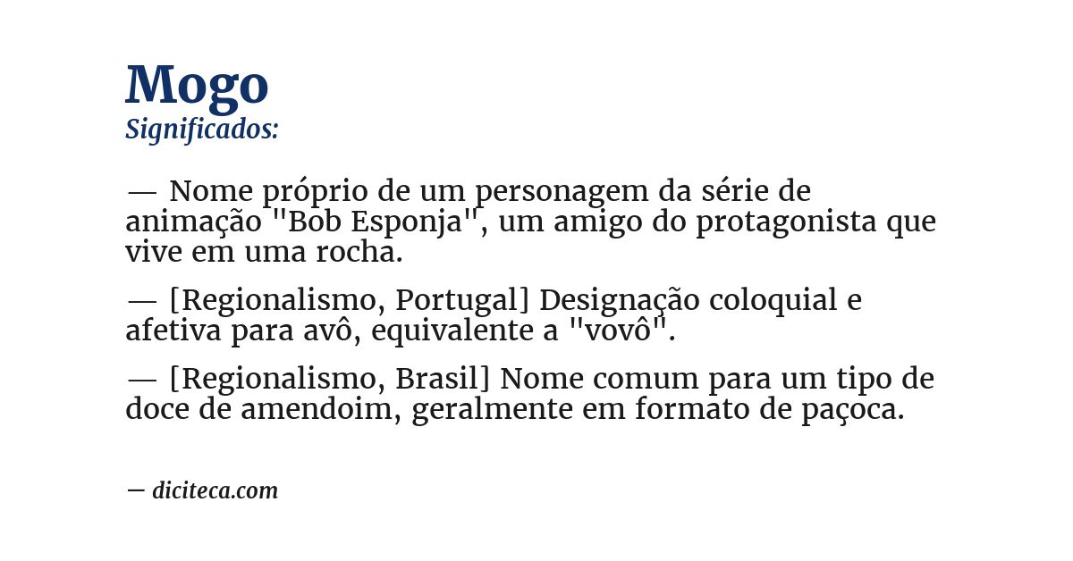 Significado de mogo