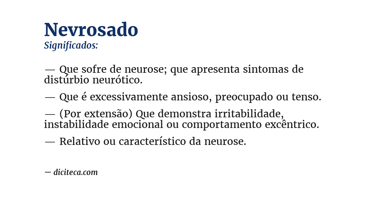 Significado de nevrosado