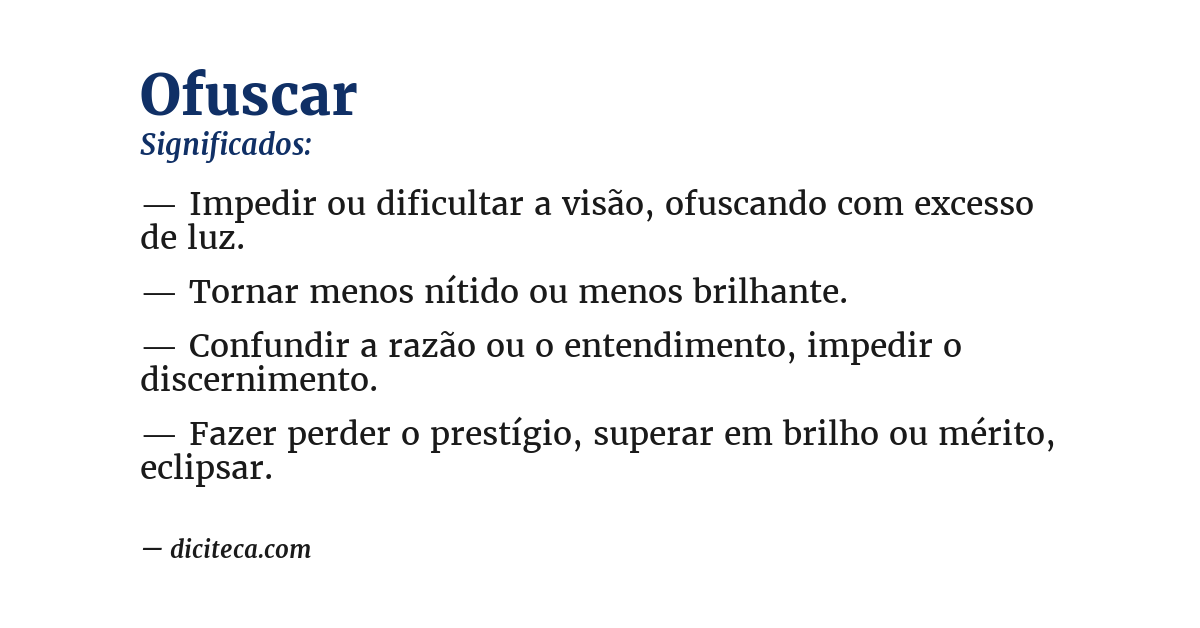 Significado de ofuscar