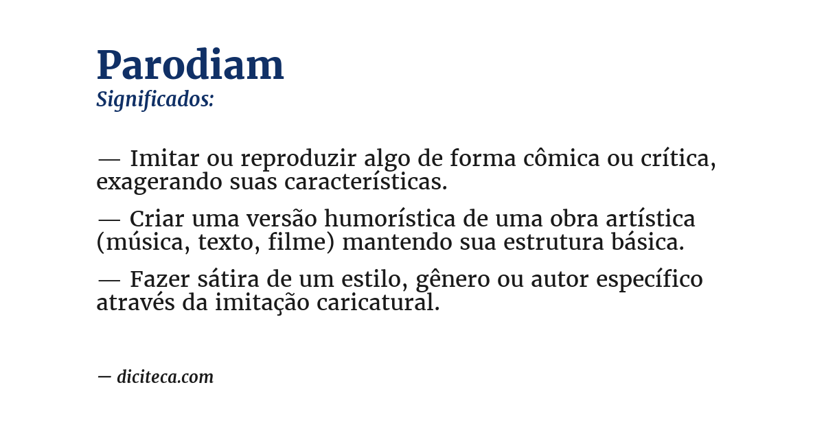 Significado de parodiam