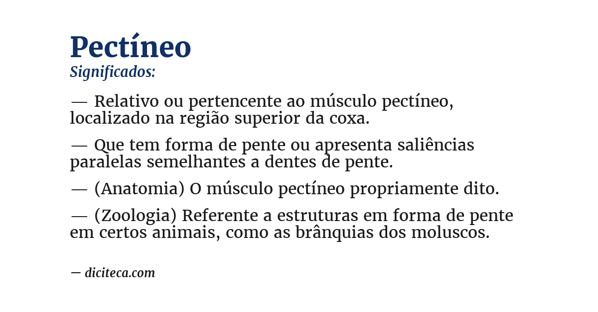 Significado de pectíneo