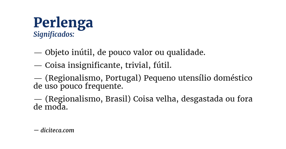 Significado de perlenga