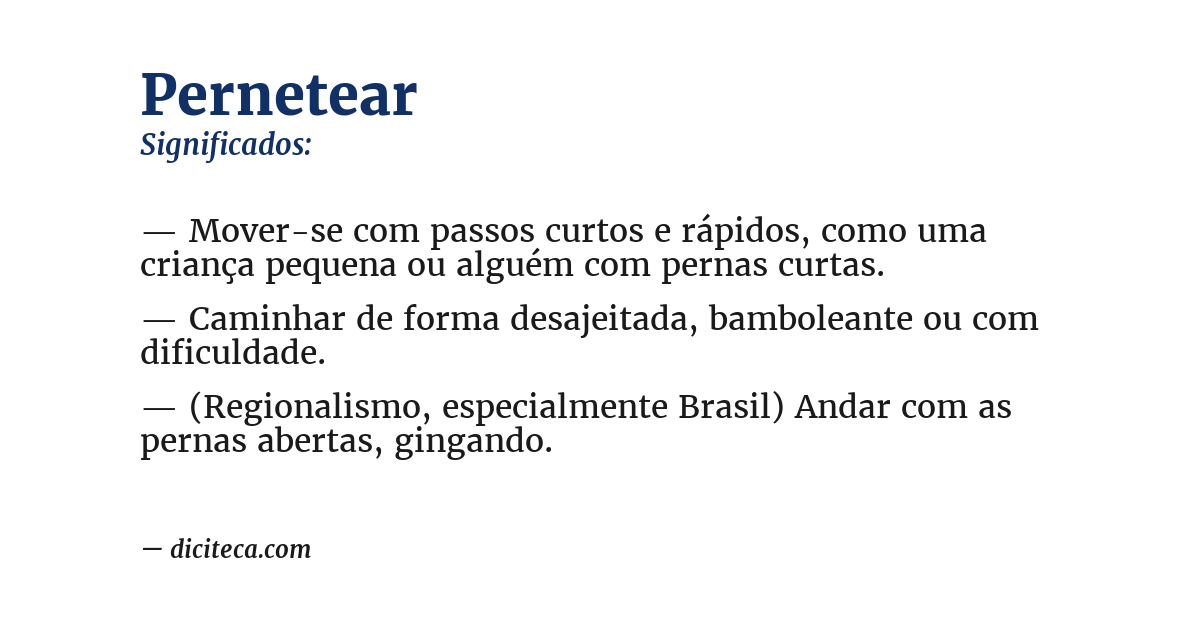 Significado de pernetear