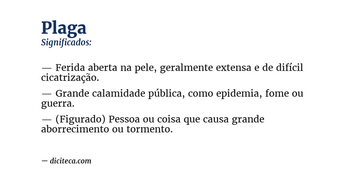 Significado de plaga