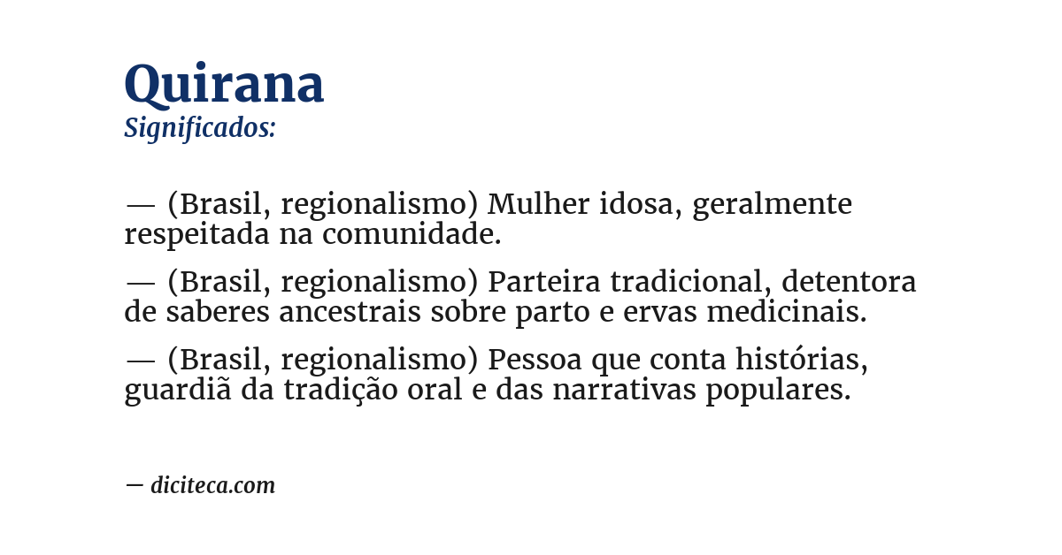 Significado de quirana