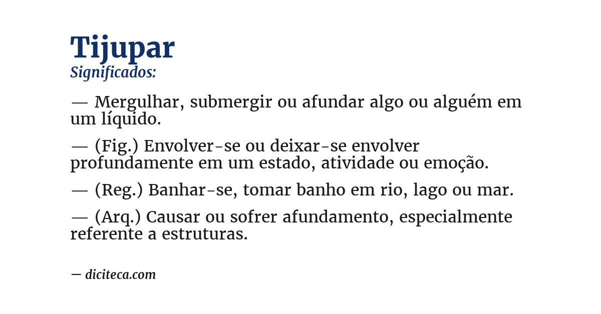 Significado de tijupar