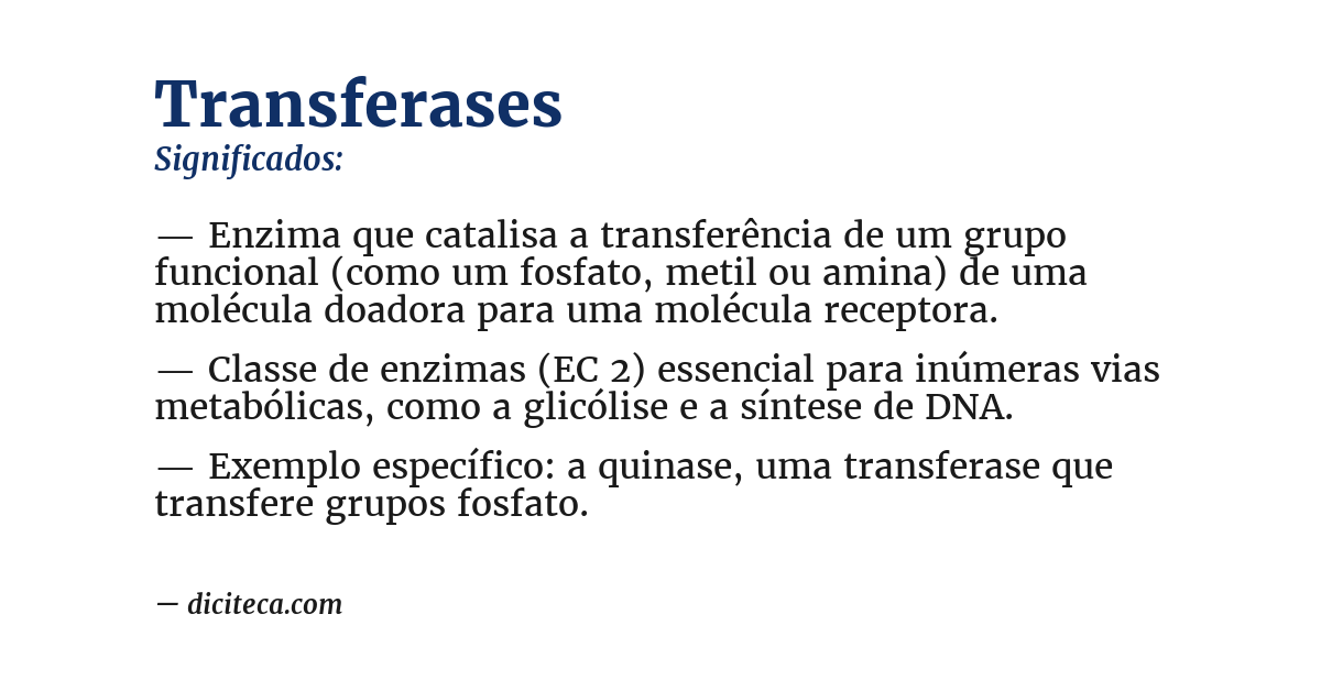 Significado de transferases