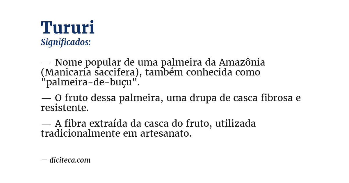Significado de tururi