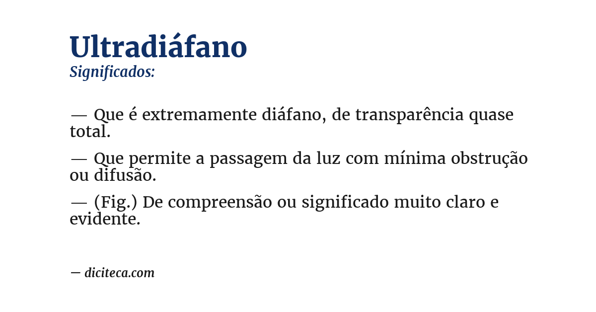 Significado de ultradiáfano