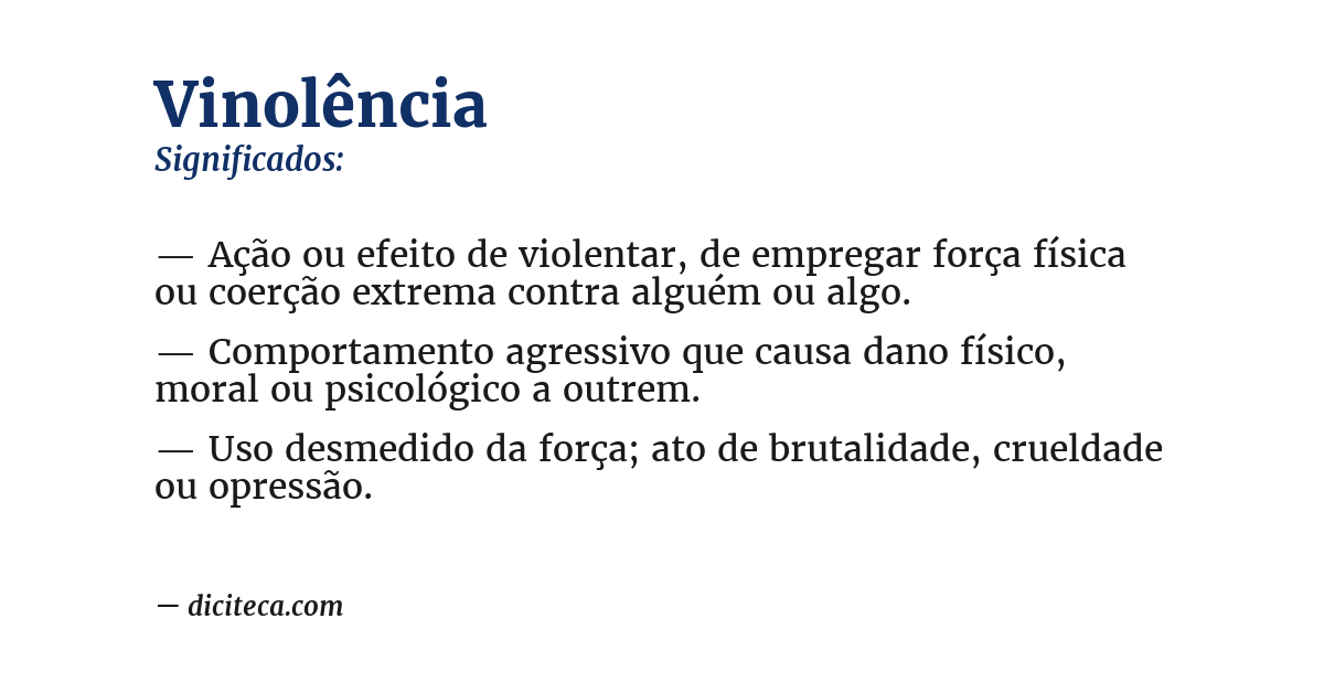 Significado de vinolência