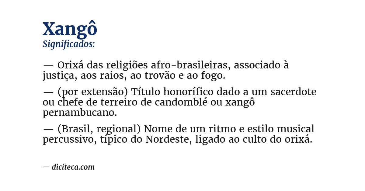 Significado de xangô