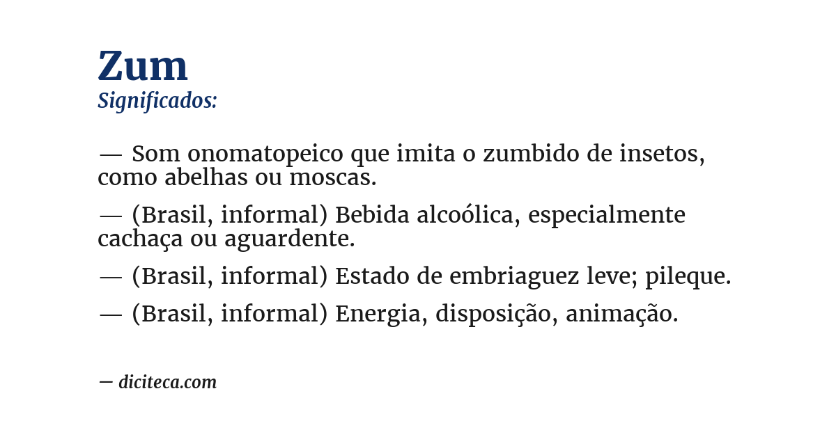 Significado de zum
