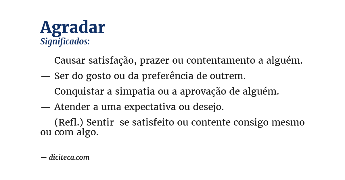 Significado de agradar