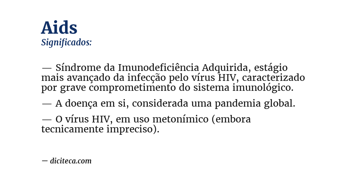 Significado de aids
