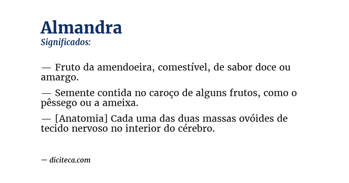 Significado de almandra