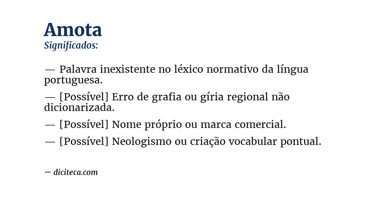 Significado de amota