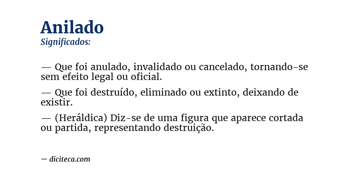 Significado de anilado