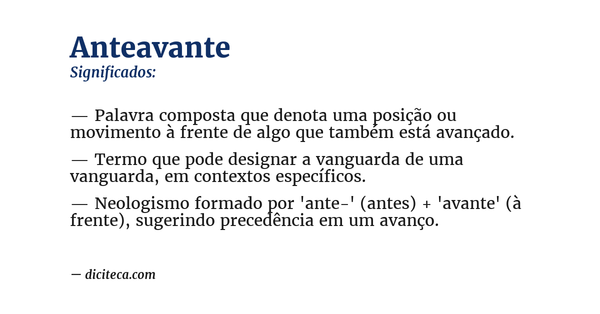 Significado de anteavante