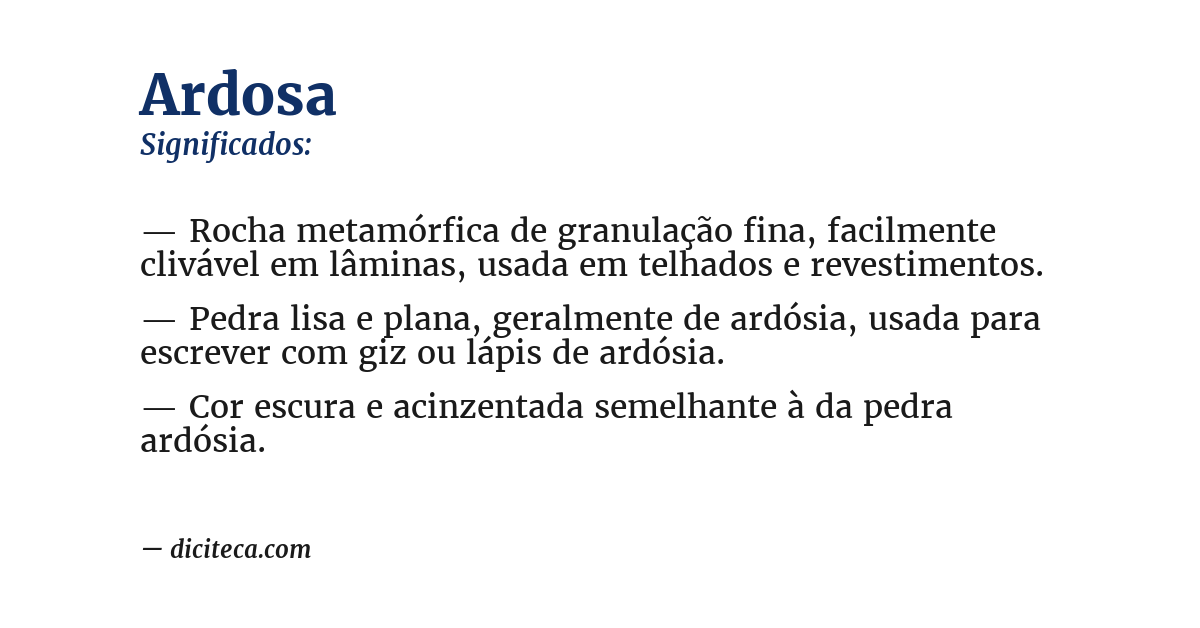 Significado de ardosa