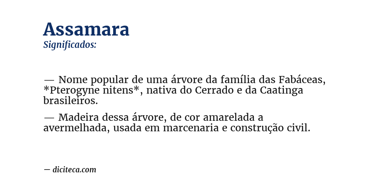 Significado de assamara
