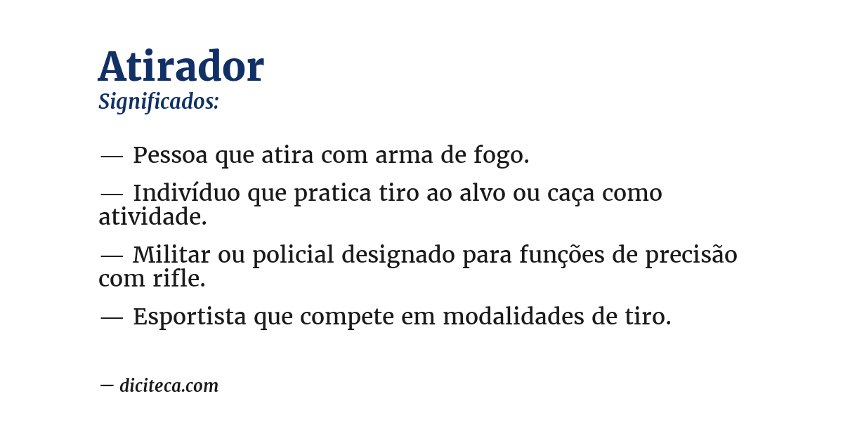 Significado de atirador