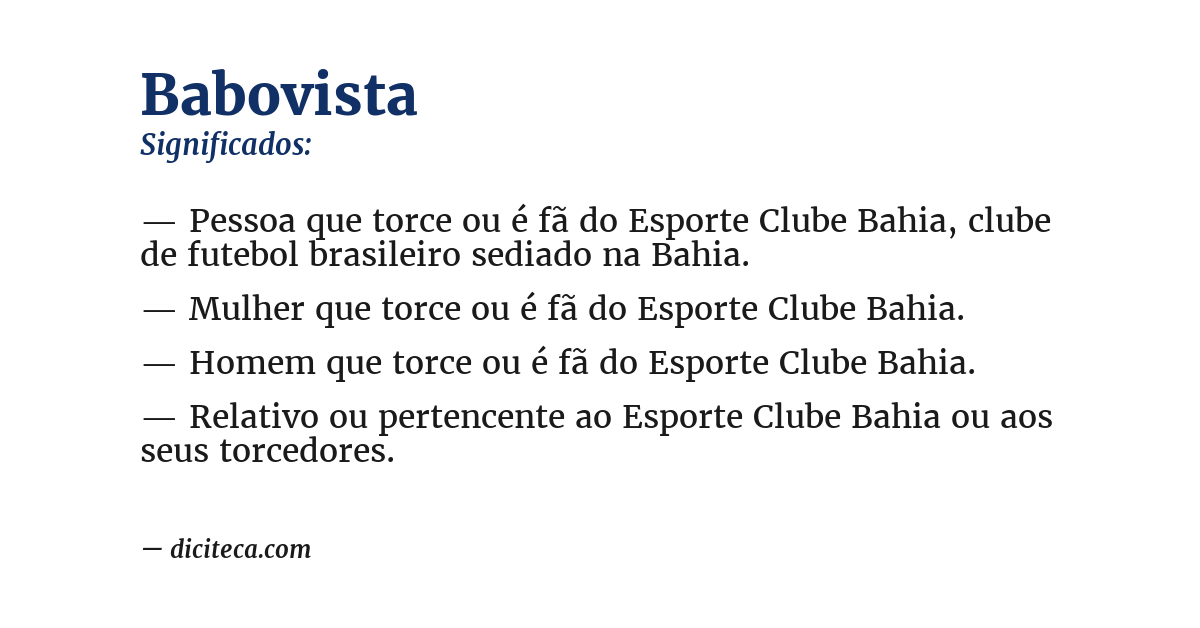 Significado de babovista