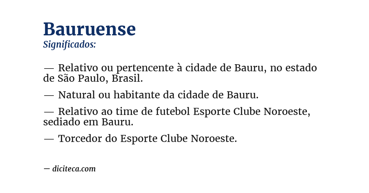 Significado de bauruense