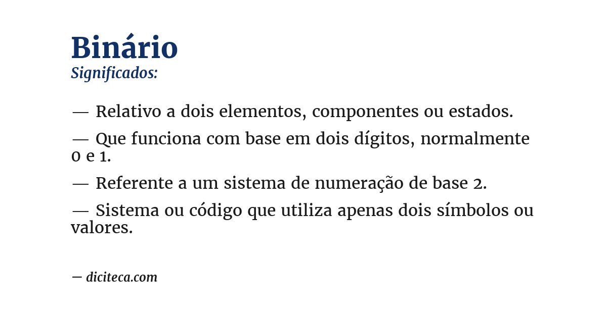 Significado de binário