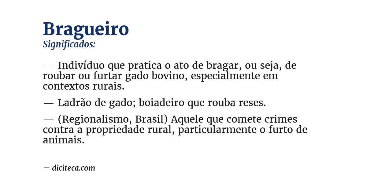 Significado de bragueiro