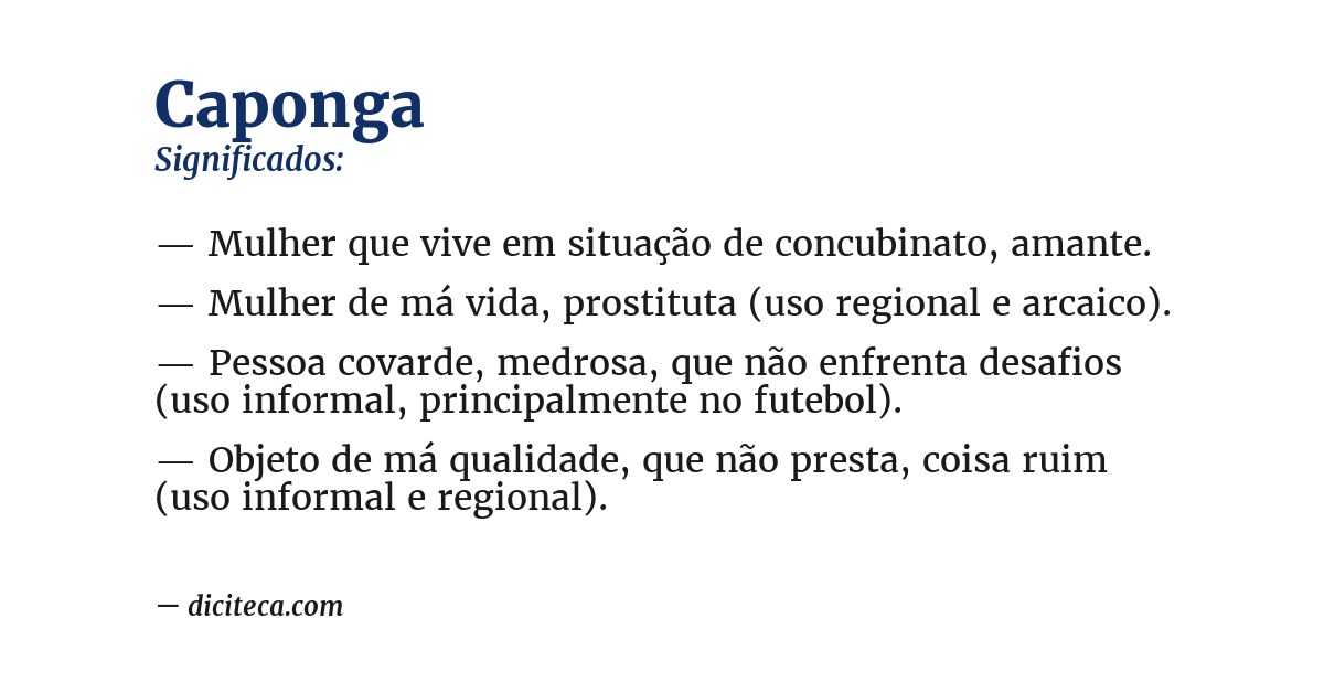 Significado de caponga