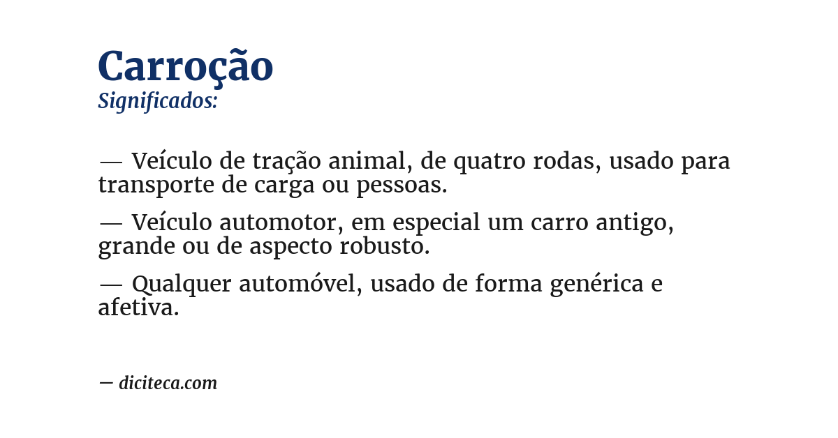 Significado de carroção