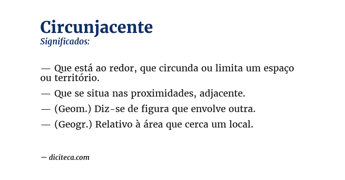 Significado de circunjacente
