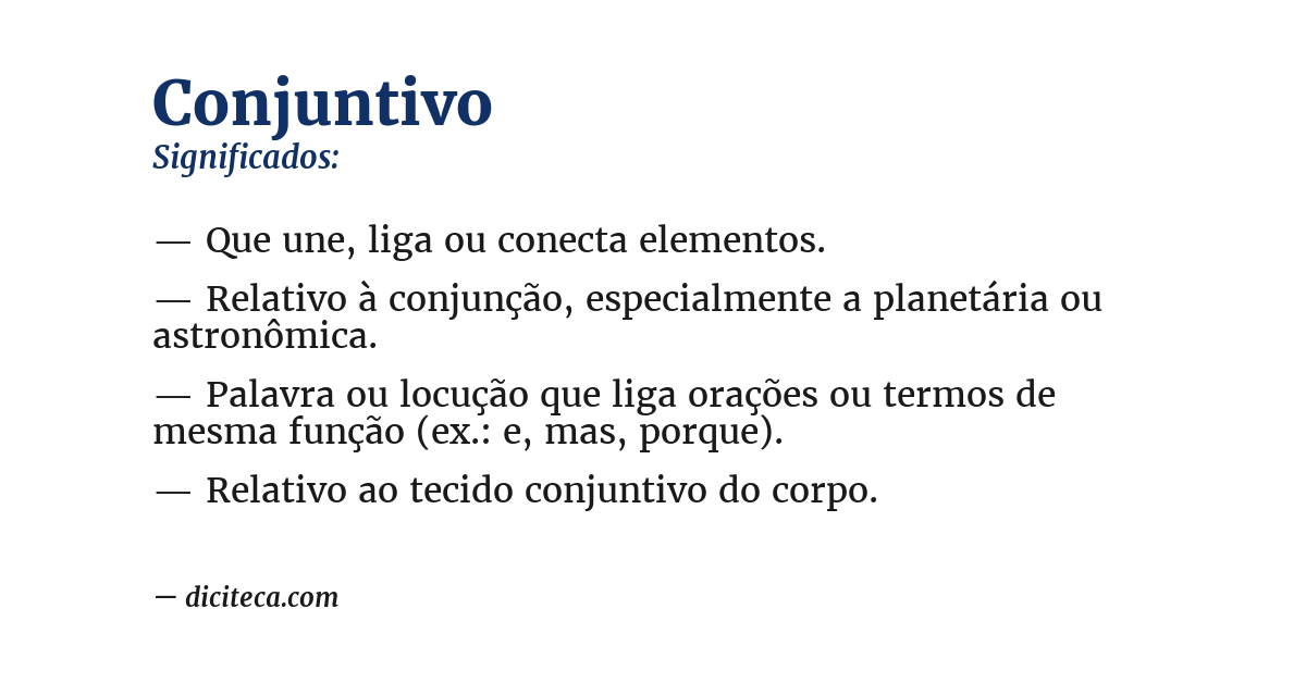 Significado de conjuntivo