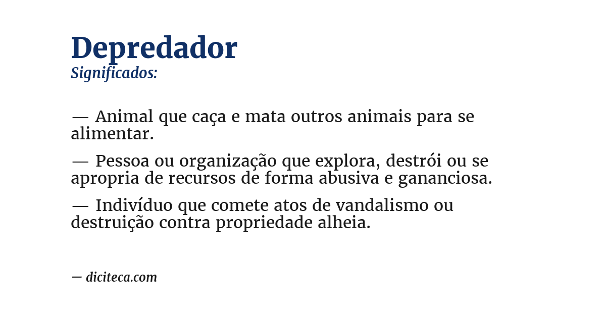 Significado de depredador