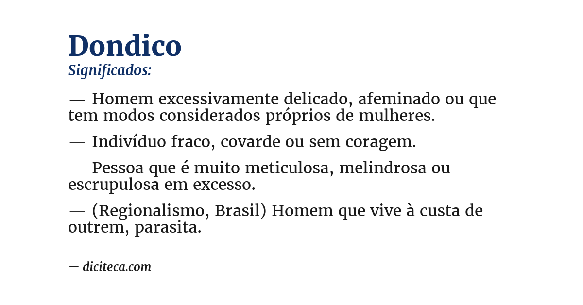 Significado de dondico