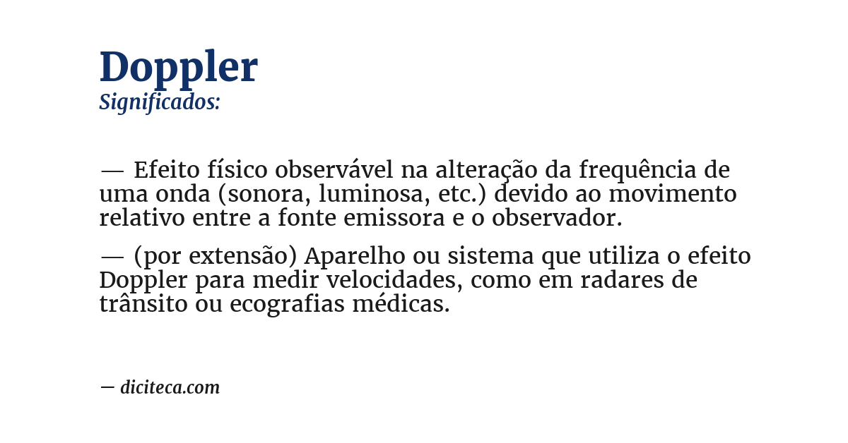 Significado de doppler