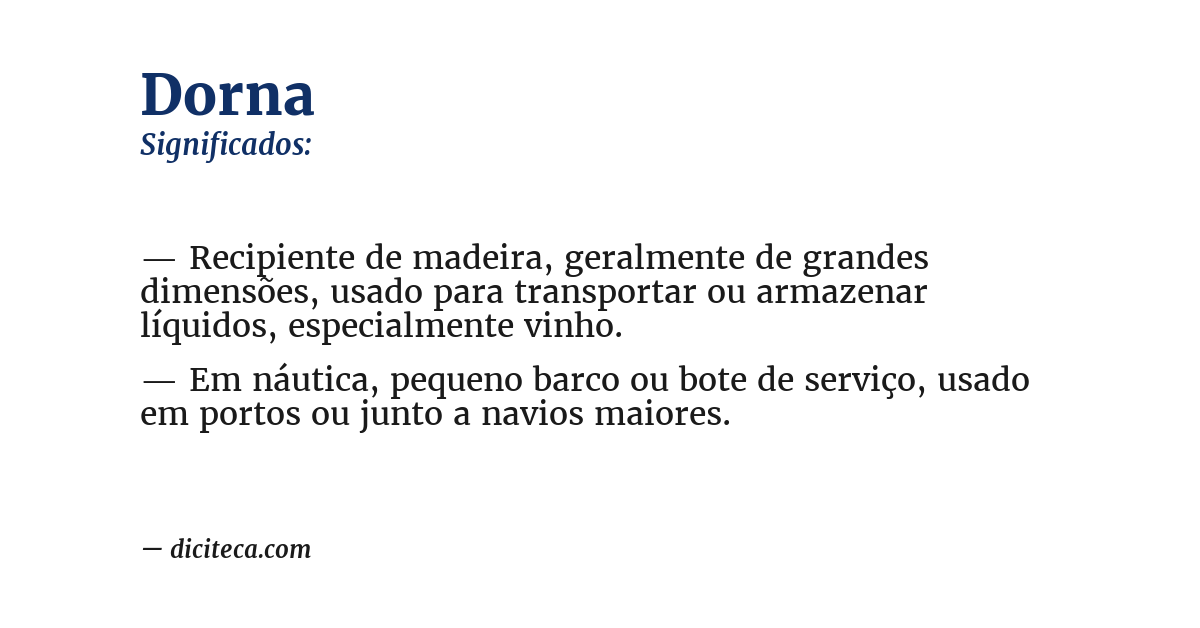 Significado de dorna