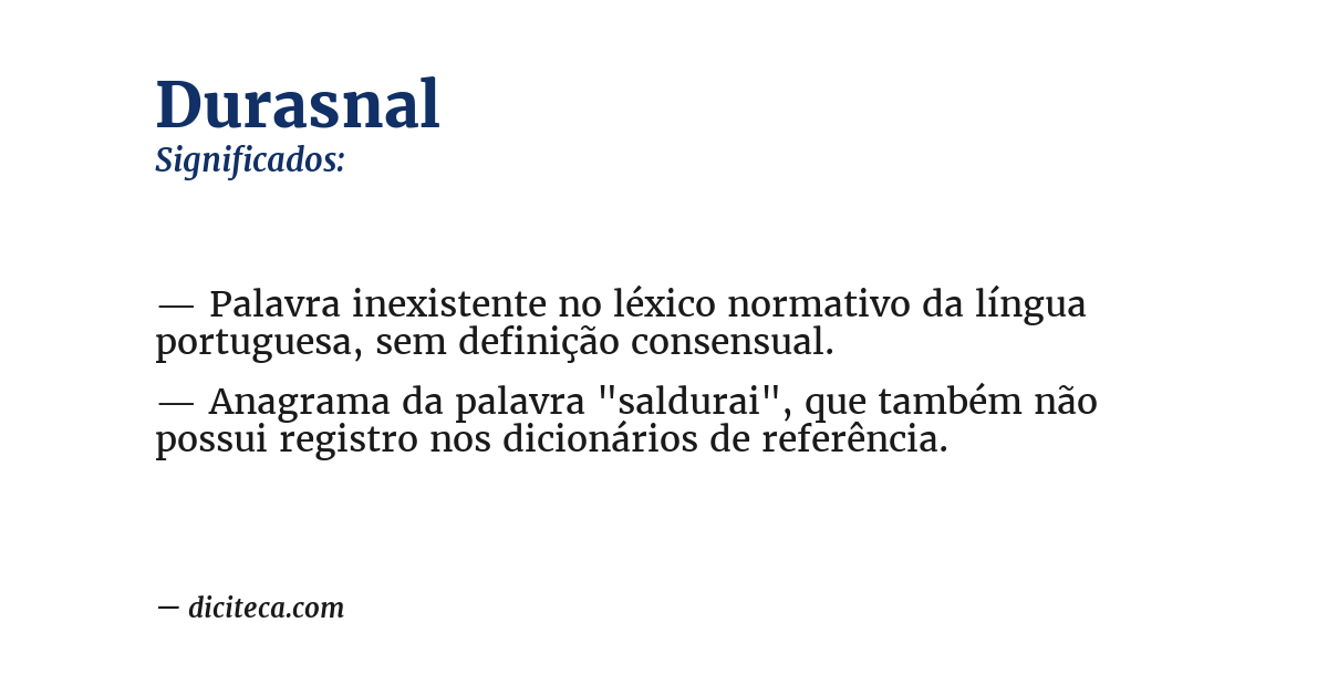 Significado de durasnal