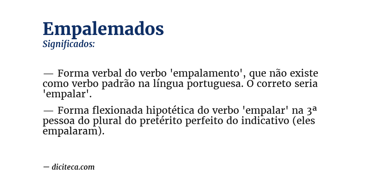 Significado de empalemados