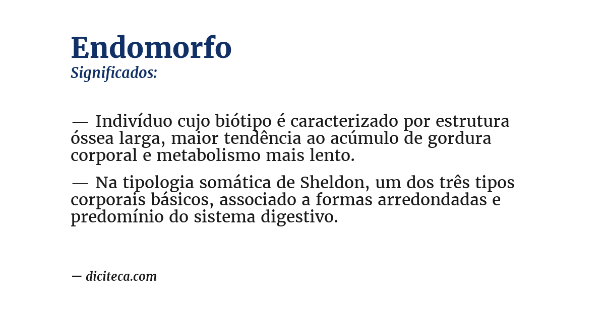 Significado de endomorfo