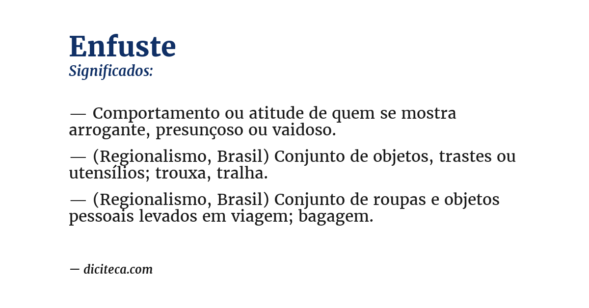 Significado de enfuste