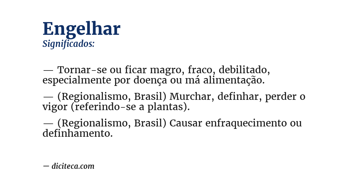 Significado de engelhar
