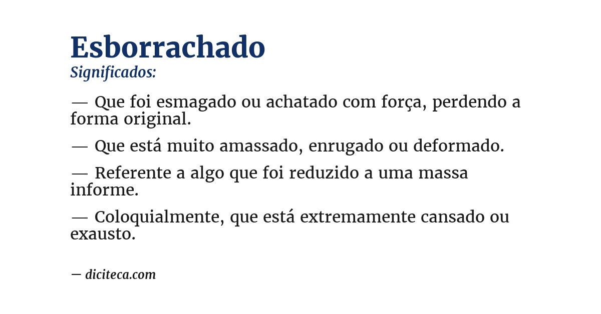 Significado de esborrachado